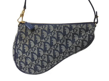 Load image into Gallery viewer, CHRISTIAN DIOR クリスチャンディオール トロッター サドルバッグ ワンショルダーバッグ サドルポーチ ネイビー 美品 中古 4b002679