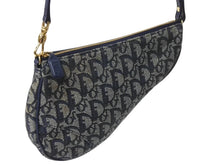 Load image into Gallery viewer, CHRISTIAN DIOR クリスチャンディオール トロッター サドルバッグ ワンショルダーバッグ サドルポーチ ネイビー 美品 中古 4b002679