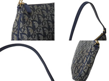 Load image into Gallery viewer, CHRISTIAN DIOR クリスチャンディオール トロッター サドルバッグ ワンショルダーバッグ サドルポーチ ネイビー 美品 中古 4b002679
