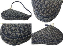 Load image into Gallery viewer, CHRISTIAN DIOR クリスチャンディオール トロッター サドルバッグ ワンショルダーバッグ サドルポーチ ネイビー 美品 中古 4b002679