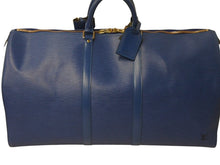 Load image into Gallery viewer, LOUIS VUITTON ルイヴィトン キーポル55 ボストンバッグ エピレザー ブルー M42955 美品 中古 4b002683