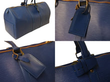Load image into Gallery viewer, LOUIS VUITTON ルイヴィトン キーポル55 ボストンバッグ エピレザー ブルー M42955 美品 中古 4b002683