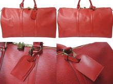 Load image into Gallery viewer, 極美品 LOUIS VUITTON ルイヴィトン キーポル50 ボストンバッグ M42967 カスティリアンレッド エピレザー 中古 4b002684