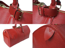 Load image into Gallery viewer, 極美品 LOUIS VUITTON ルイヴィトン キーポル50 ボストンバッグ M42967 カスティリアンレッド エピレザー 中古 4b002684