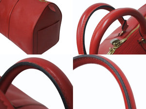 極美品 LOUIS VUITTON ルイヴィトン キーポル50 ボストンバッグ M42967 カスティリアンレッド エピレザー 中古 4b002684
