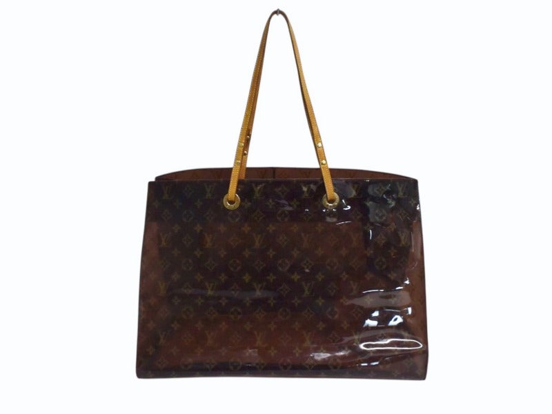 LOUIS VUITTON ルイヴィトン カバ トートバッグ M50500 モノグラム クルーズライン ビニール レザー クリアブラウン 美品 中古 4b002687