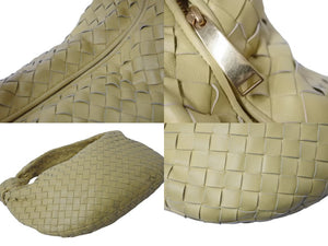 BOTTEGA VENETA ボッテガヴェネタ ザ ジョディ ラージ ソフトクラッチ型 ワンショルダーバッグ B08969138W イエロー 美品 中古 4b002689