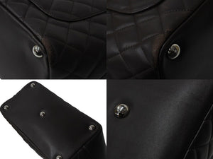 CHANEL シャネル カンボンライン ラージトートバッグ 10番台 A25169 ココマーク カーフスキン パテントレザー ブラウン 美品 中古 4b002692