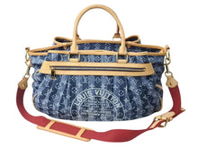 Load image into Gallery viewer, 極美品 LOUIS VUITTON ルイヴィトン モノグラムデニム カバレイエGM 2way ショルダーバッグ ブルー ゴールド金具 M95336 中古 4b002695