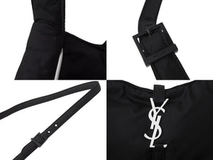 [USED/中古]SAINT LAURENT サンローラン ショルダーバッグ ナイロン GUE733294.1122 ホワイト金具 Aランク 中古 4b002698