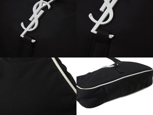 [USED/中古]SAINT LAURENT サンローラン ショルダーバッグ ナイロン GUE733294.1122 ホワイト金具 Aランク 中古 4b002698