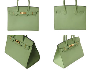 極美品 HERMES エルメス バーキン30 セリエ 外縫い ハンドバッグ Z刻印 ヴォーエプソン ヴェールクリケット ゴールド金具 中古 4b002699
