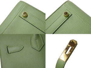 極美品 HERMES エルメス バーキン30 セリエ 外縫い ハンドバッグ Z刻印 ヴォーエプソン ヴェールクリケット ゴールド金具 中古 4b002699
