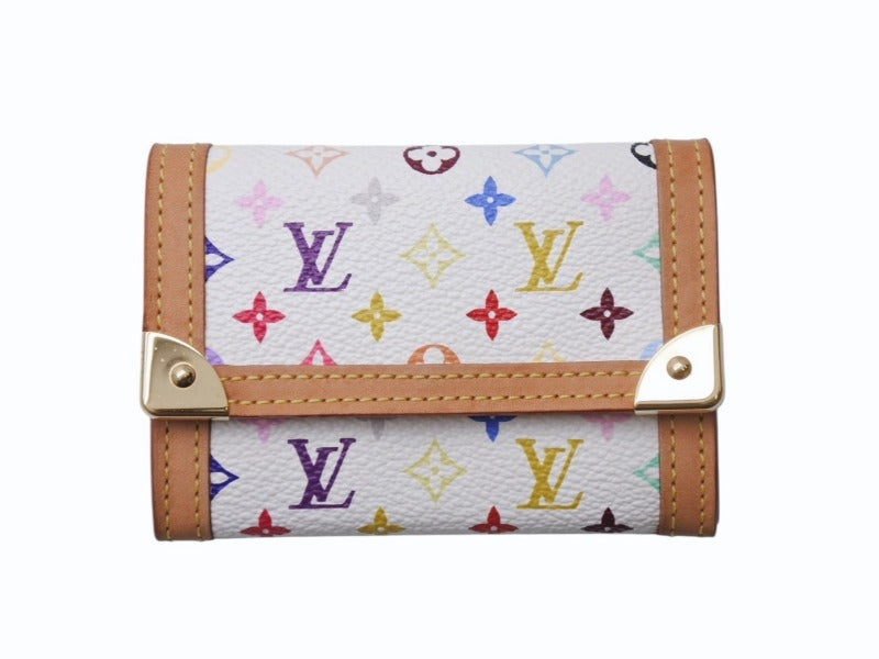 LOUIS VUITTON ルイヴィトン モノグラムマルチカラー ポルトモネ プラ コインケース 小銭入れ コインパース M92657 美品 中古 4b002703
