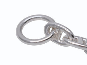 極美品 HERMES エルメス シェーヌダンクルMM ブレスレット 24C220662 フランス製 16コマ シルバー925 57.8g 中古 4b002704