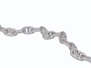 極美品 HERMES エルメス シェーヌダンクルMM ブレスレット 24C220662 フランス製 16コマ シルバー925 57.8g 中古 4b002704