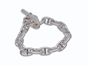 極美品 HERMES エルメス シェーヌダンクルMM ブレスレット 24C220662 フランス製 16コマ シルバー925 57.8g 中古 4b002704