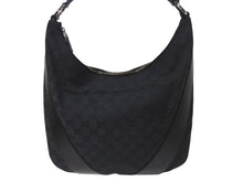Load image into Gallery viewer, GUCCI グッチ ハンドバッグ ブラック GGスプリームキャンバス レザー 124357 GG柄 シルバー金具 美品 中古 4b002709