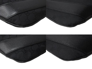 GUCCI グッチ ハンドバッグ ブラック GGスプリームキャンバス レザー 124357 GG柄 シルバー金具 美品 中古 4b002709