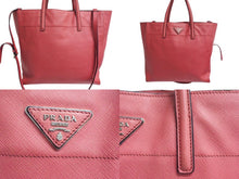 画像をギャラリービューアに読み込む, PRADA プラダ 2WAYバッグ ハンドバッグ ショルダーバッグ トライアングルロゴ 三角ロゴ ピンク シルバー金具 美品 中古 4b002711 