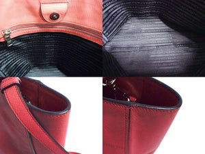 PRADA プラダ 2WAYバッグ ハンドバッグ ショルダーバッグ トライアングルロゴ 三角ロゴ ピンク シルバー金具 美品 中古 4b002711 