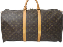 Load image into Gallery viewer, LOUIS VUITTON ルイヴィトン キーポル55 ボストンバッグ M41424 モノグラム PVC レザー ブラウン 美品 中古 4b002712