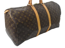 Load image into Gallery viewer, LOUIS VUITTON ルイヴィトン キーポル55 ボストンバッグ M41424 モノグラム PVC レザー ブラウン 美品 中古 4b002712