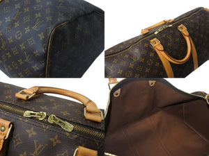 LOUIS VUITTON ルイヴィトン キーポル55 ボストンバッグ M41424 モノグラム PVC レザー ブラウン 美品 中古 4b002712