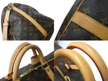 Load image into Gallery viewer, 極美品 LOUIS VUITTON ルイヴィトン キーポル バンドリエール60 ボストンバッグ M41412 モノグラム PVC レザー ブラウン 中古 4b002724