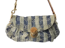 Load image into Gallery viewer, LOUIS VUITTON ルイヴィトン ミニプリーティ レイエ ショルダーバッグ M95333 モノグラムデニム ブルー 美品 中古 4b002725