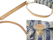 Load image into Gallery viewer, LOUIS VUITTON ルイヴィトン ミニプリーティ レイエ ショルダーバッグ M95333 モノグラムデニム ブルー 美品 中古 4b002725