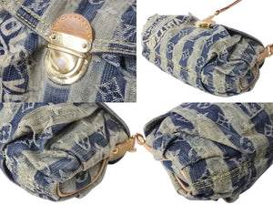LOUIS VUITTON ルイヴィトン ミニプリーティ レイエ ショルダーバッグ M95333 モノグラムデニム ブルー 美品 中古 4b002725