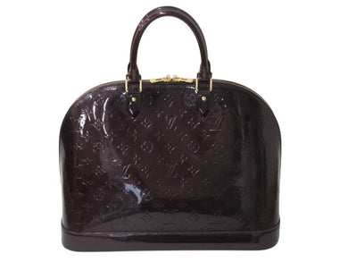 LOUIS VUITTON ルイヴィトン アルマGM ハンドバッグ M93595 モノグラム ヴェルニ バーガンディ ゴールド金具 美品 中古 4b002726