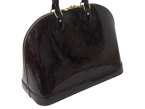LOUIS VUITTON ルイヴィトン アルマGM ハンドバッグ M93595 モノグラム ヴェルニ バーガンディ ゴールド金具 美品 中古 4b002726