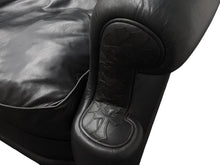 画像をギャラリービューアに読み込む, CHROMEHEARTS クロムハーツ ソファ椅子 セメタリー クロスパッチ 希少 エボニーウッド レザー ブラック 美品 中古 4b002731 
