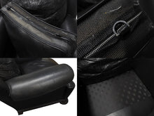 画像をギャラリービューアに読み込む, CHROMEHEARTS クロムハーツ ソファ椅子 セメタリー クロスパッチ 希少 エボニーウッド レザー ブラック 美品 中古 4b002731 