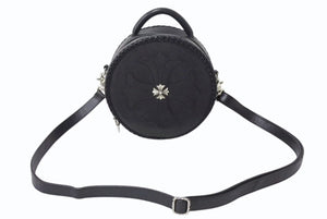 極美品 CHROME HEARTS クロムハーツ BLUE MOON BABY ブルームーンベイビー ショルダーバッグ CHプラスパッチ レザー シルバー925 中古 4b002732
