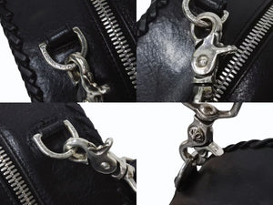 極美品 CHROME HEARTS クロムハーツ BLUE MOON BABY ブルームーンベイビー ショルダーバッグ CHプラスパッチ レザー シルバー925 中古 4b002732