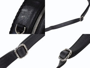 極美品 CHROME HEARTS クロムハーツ BLUE MOON BABY ブルームーンベイビー ショルダーバッグ CHプラスパッチ レザー シルバー925 中古 4b002732