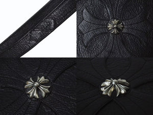 極美品 CHROME HEARTS クロムハーツ BLUE MOON BABY ブルームーンベイビー ショルダーバッグ CHプラスパッチ レザー シルバー925 中古 4b002732