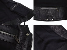 画像をギャラリービューアに読み込む, 極美品 CHROME HEARTS クロムハーツ レザーベスト オーダー スタークロスクロー パープル ブラック シルバー925 希少レザー 中古 4b002733 