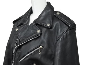 HARLEY DAVIDSON ハーレーダビットソン ダブル ライダース ベルト レザージャケット ブラック シルバー金具 サイズ34 中古 4b002755