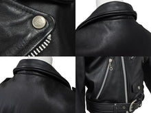 Load image into Gallery viewer, HARLEY DAVIDSON ハーレーダビットソン ダブル ライダース ベルト レザージャケット ブラック シルバー金具 サイズ34 中古 4b002755