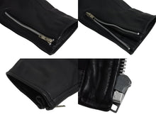 Load image into Gallery viewer, HARLEY DAVIDSON ハーレーダビットソン ダブル ライダース ベルト レザージャケット ブラック シルバー金具 サイズ34 中古 4b002755