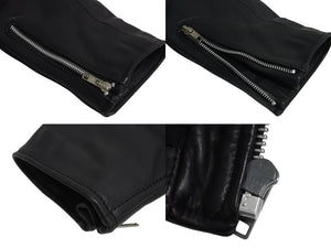 HARLEY DAVIDSON ハーレーダビットソン ダブル ライダース ベルト レザージャケット ブラック シルバー金具 サイズ34 中古 4b002755