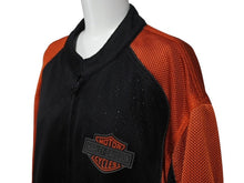 Load image into Gallery viewer, HARLEY DAVIDSON ハーレーダビットソン メッシュジャケット 98255-07VM ポリエステル ブラック オレンジ サイズXL 美品 中古 4b002756