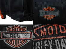 Load image into Gallery viewer, HARLEY DAVIDSON ハーレーダビットソン メッシュジャケット 98255-07VM ポリエステル ブラック オレンジ サイズXL 美品 中古 4b002756