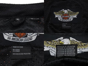 HARLEY DAVIDSON ハーレーダビットソン メッシュジャケット 98255-07VM ポリエステル ブラック オレンジ サイズXL 美品 中古 4b002756