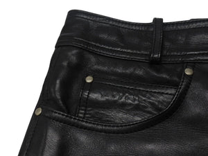 HARLEY DAVIDSON ハーレーダビットソン レザーパンツ 98146 インドネシア製 レザー ナイロン ブラック サイズ31 美品 中古 4b002758