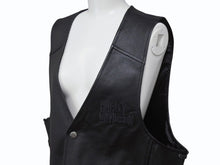 Load image into Gallery viewer, 極美品 HARLEY DAVIDSON ハーレーダビットソン TRADITION LEATHER VEST レザーベスト 98007-11VM ブラック サイズL 中古 4b002759